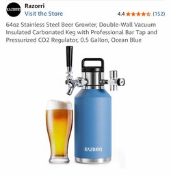 Brand new Razorri 64oz Stainless Steel Beer Growler
