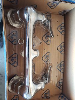 t&s wall mount mixing faucet 8" centers lever handles 