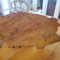 Vintage Medium Sized Wood Pig Cutting Board 