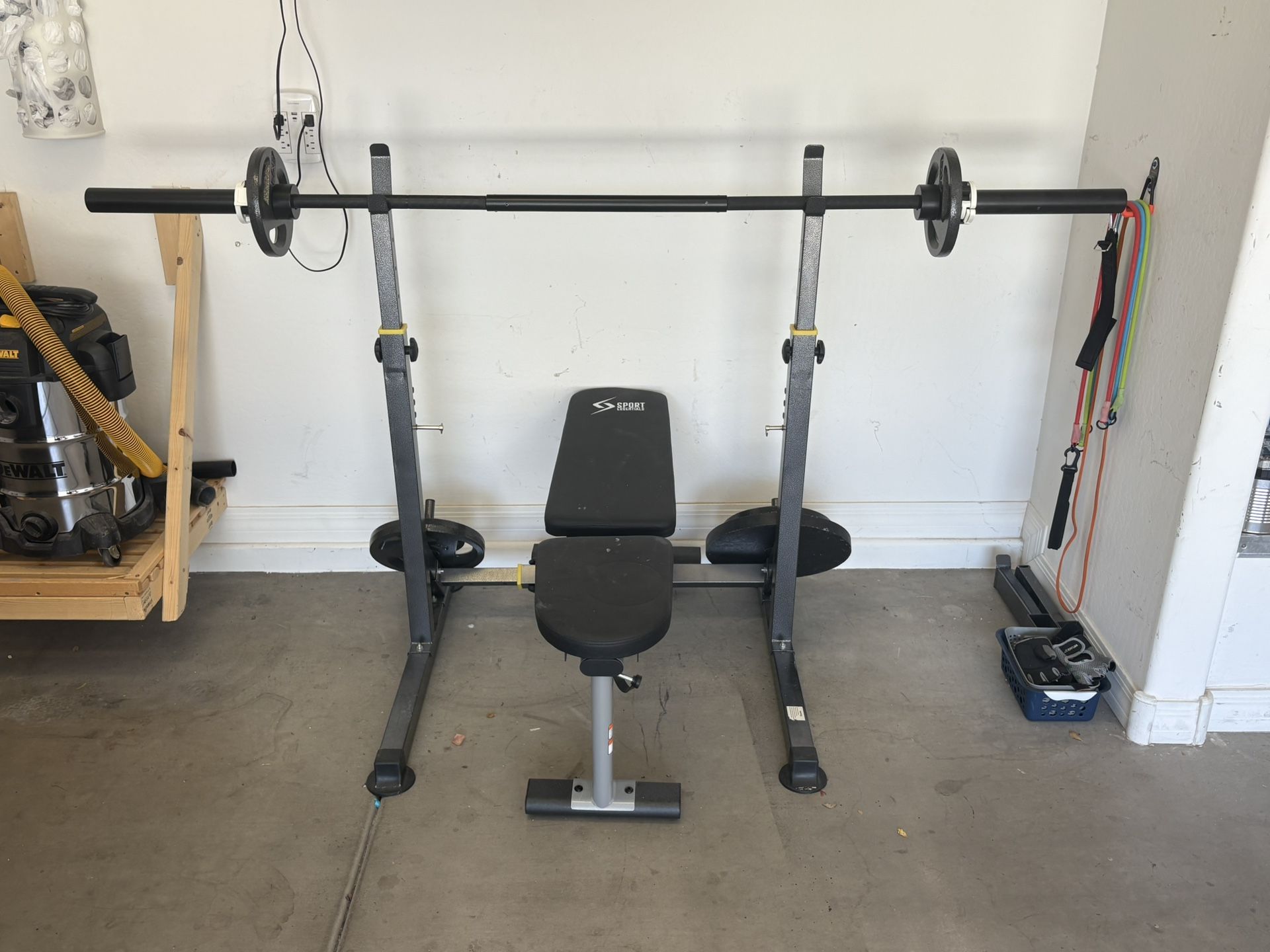 Weight Bench And Weight Plates