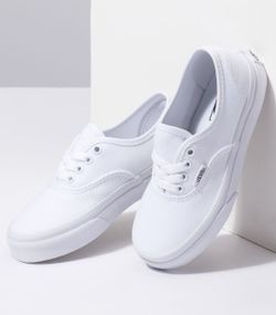 Authentic True White Kids Vans