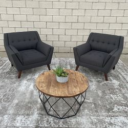 *Free Delivery* Modern Gray Chairs Couch Sofa