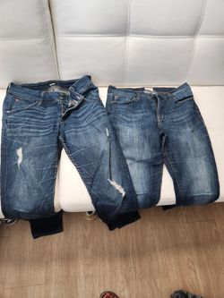 Both Jeans Are Hudson Brand Size 29 And One Pair Of Jeans Torn Style The Other Is Not