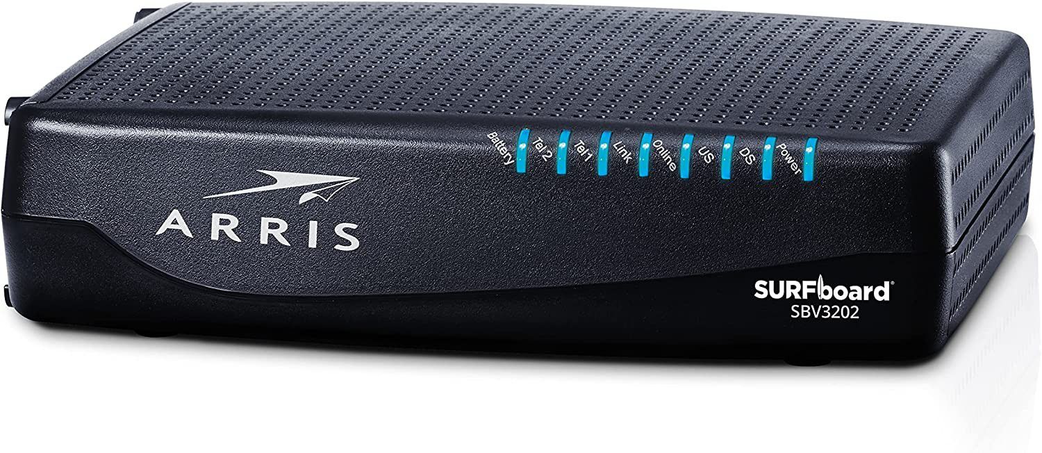 ARRIS SURFboard SBV3202 DOCSIS 3.0 Cable Modem | Comcast Xfinity Internet & Voice | 1 Gbps Port | 2 Telephony Ports | 800 Mbps Max