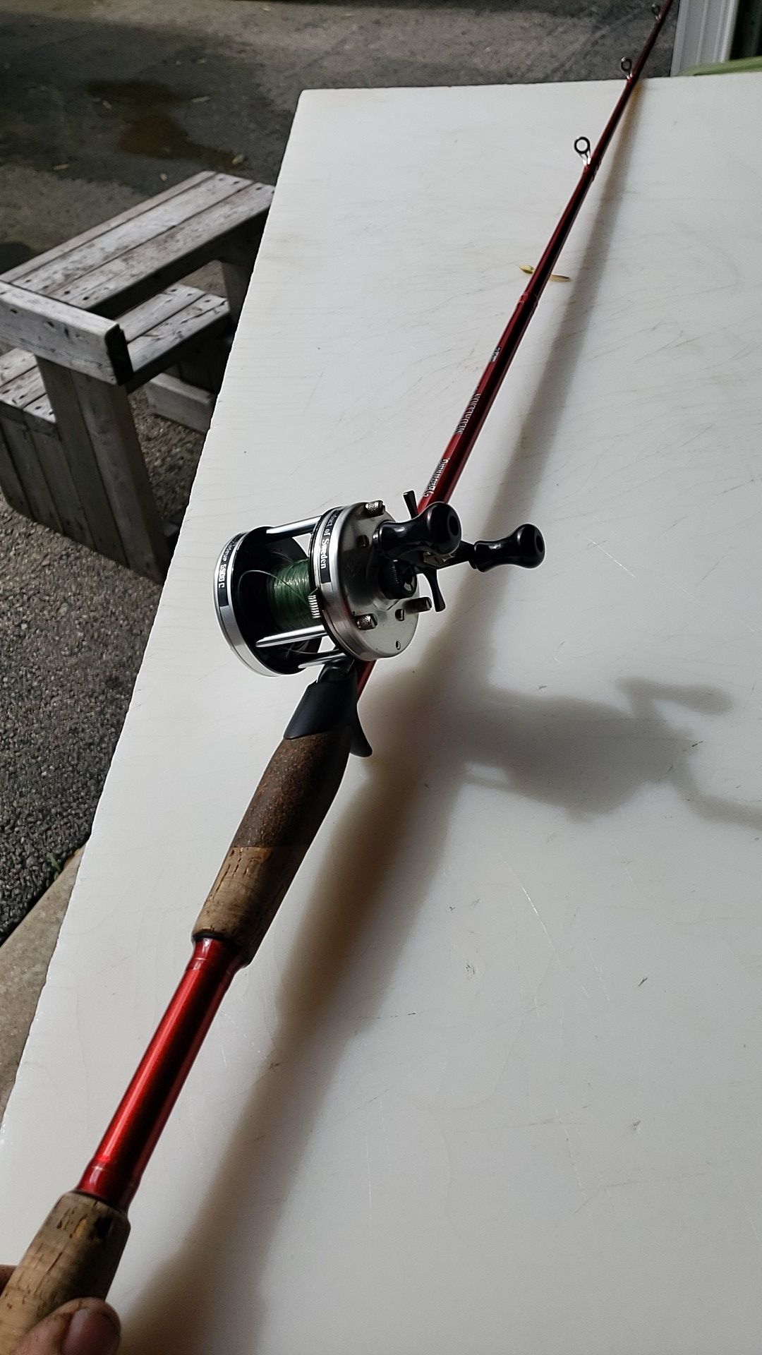 Abu 5500c on 7ft browning bass fishing rod