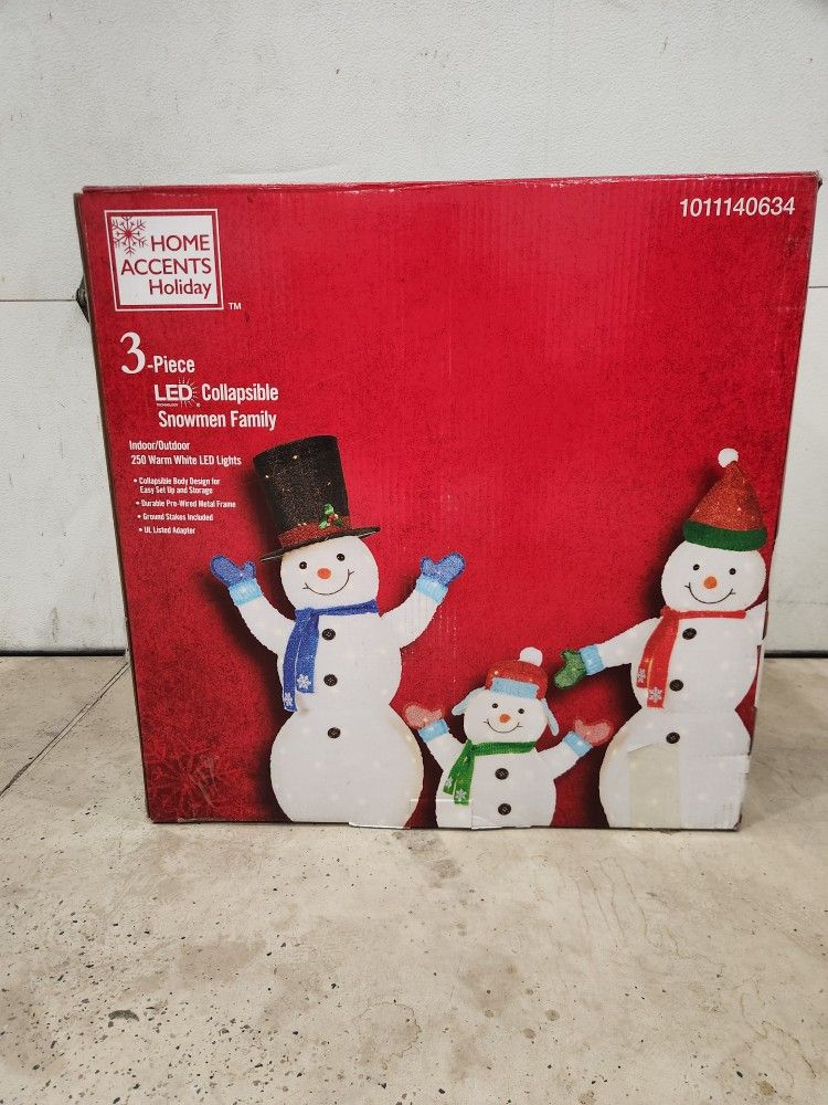 Snowman Family Christmas Outdoor Decorations