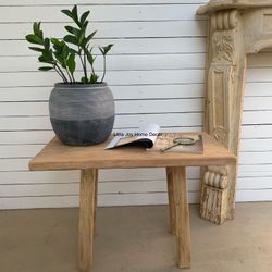 Earthy Organic Elements Home Decor Small Side Table/Kid’s Desk 