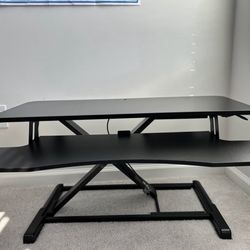 Mount-It! Standing Desk Converter, Sit Stand Desk Riser, 37 inch Platform