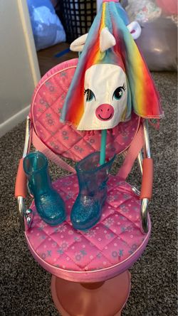My generation or American girl doll boots ,chair and umbrella