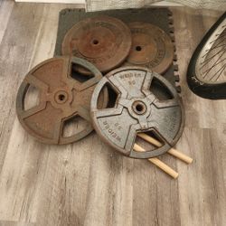 50s 25s Gym Weights Bench Press 