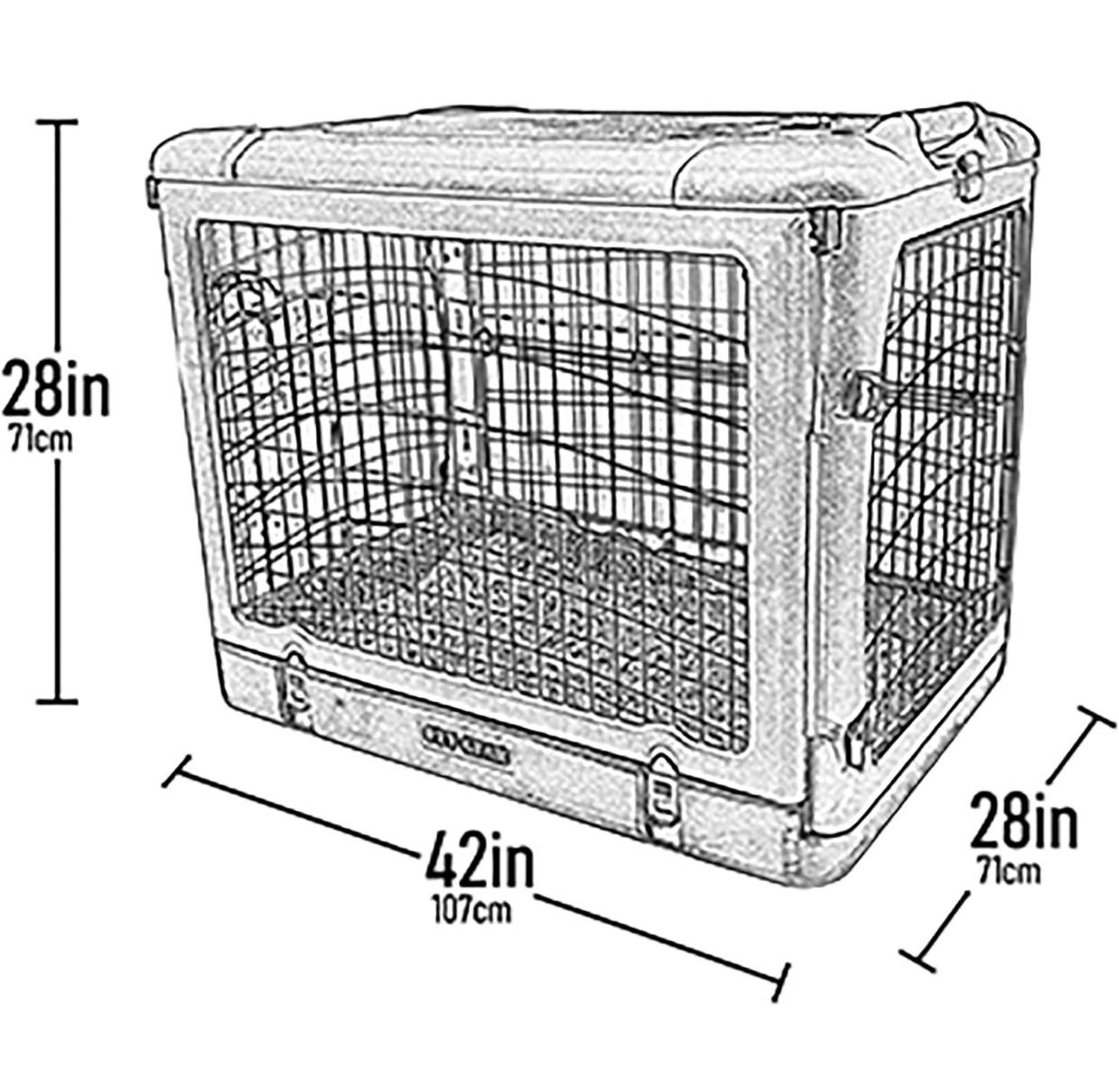 Steel Crate For Dogs/Cats (new In Box) Tan Color