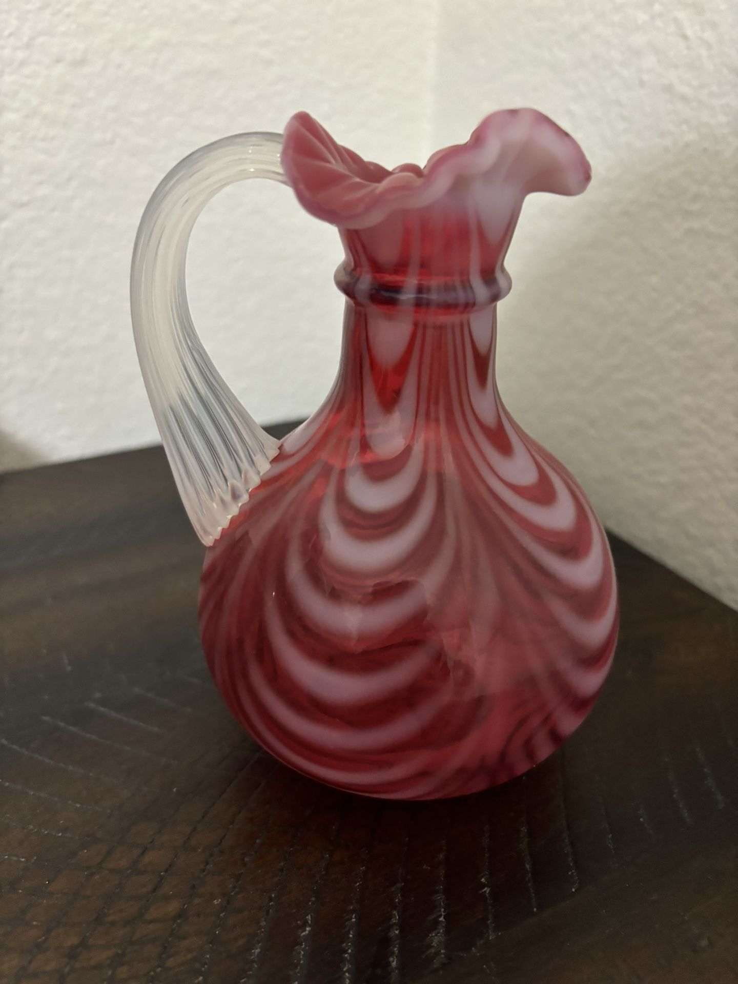 Fenton - Cranberry Opalescent Small Pitcher