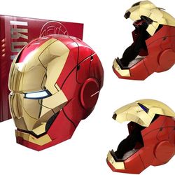 Iron Hero MK 5 1:1 Wearable Helmet :Voice, Touch, and Remote Control, Realistic Sound Effects, Can Cosplay and Collectible Figures for Man and Teen Id