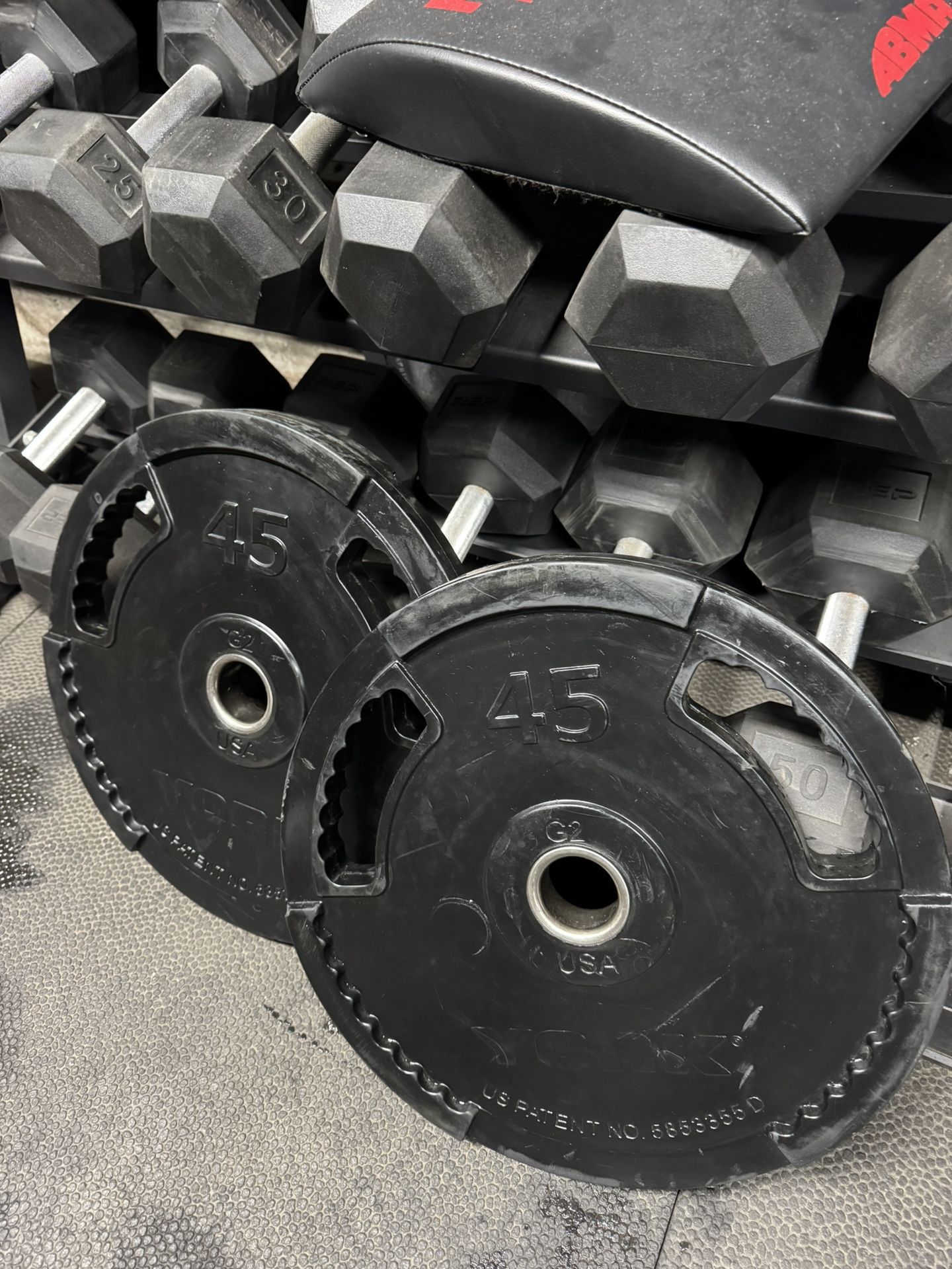 2-York 45lb Olympic Plates