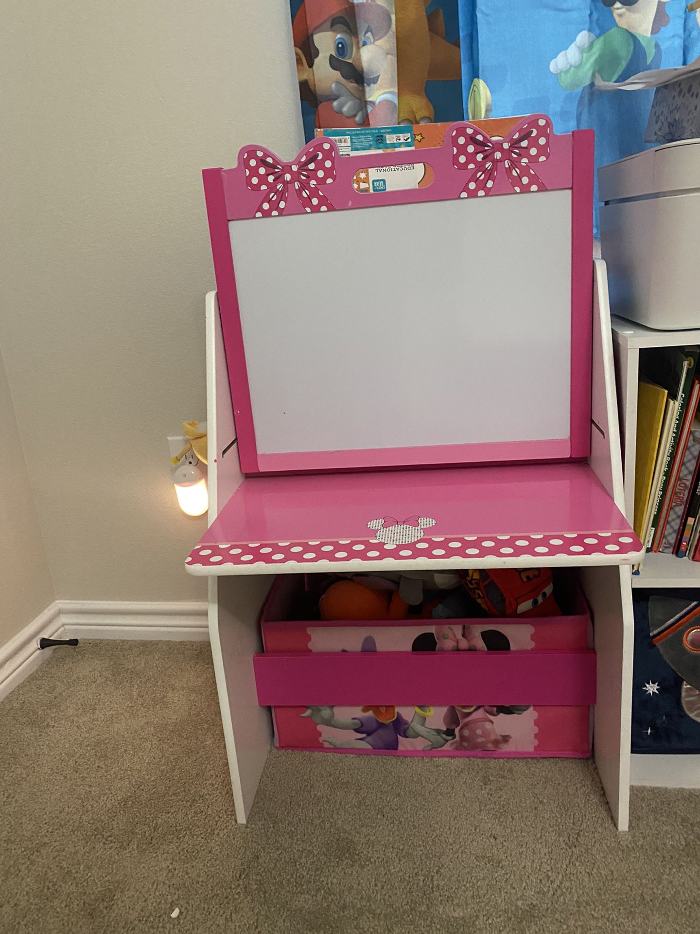 Mickey Mouse Desk And Stool And Toy Box
