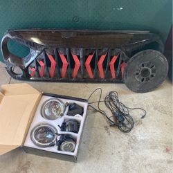 Jeep wrangler lights/ grill /spare tire brake light