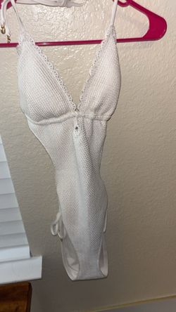 White Textured One-Piece Swimsuit victorias secret