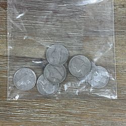 7x Nickel Jefferson 1939 Philly Coin 