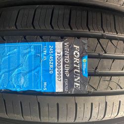 245/45r20 fortune NEW Set of Tires installed and balanced for FREE