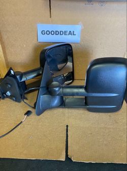 #40 Fit 97-03  Ford F150 Black Tow POWER Towing Side Mirrors Pair