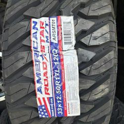 LT 33/1250/17 American Roadstar MT 10 Ply Tires Set 