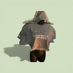 Women’s Crop Shirt And Scarf Set, Size S-XL