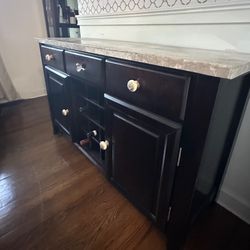 Marble Table With Wine Compartments