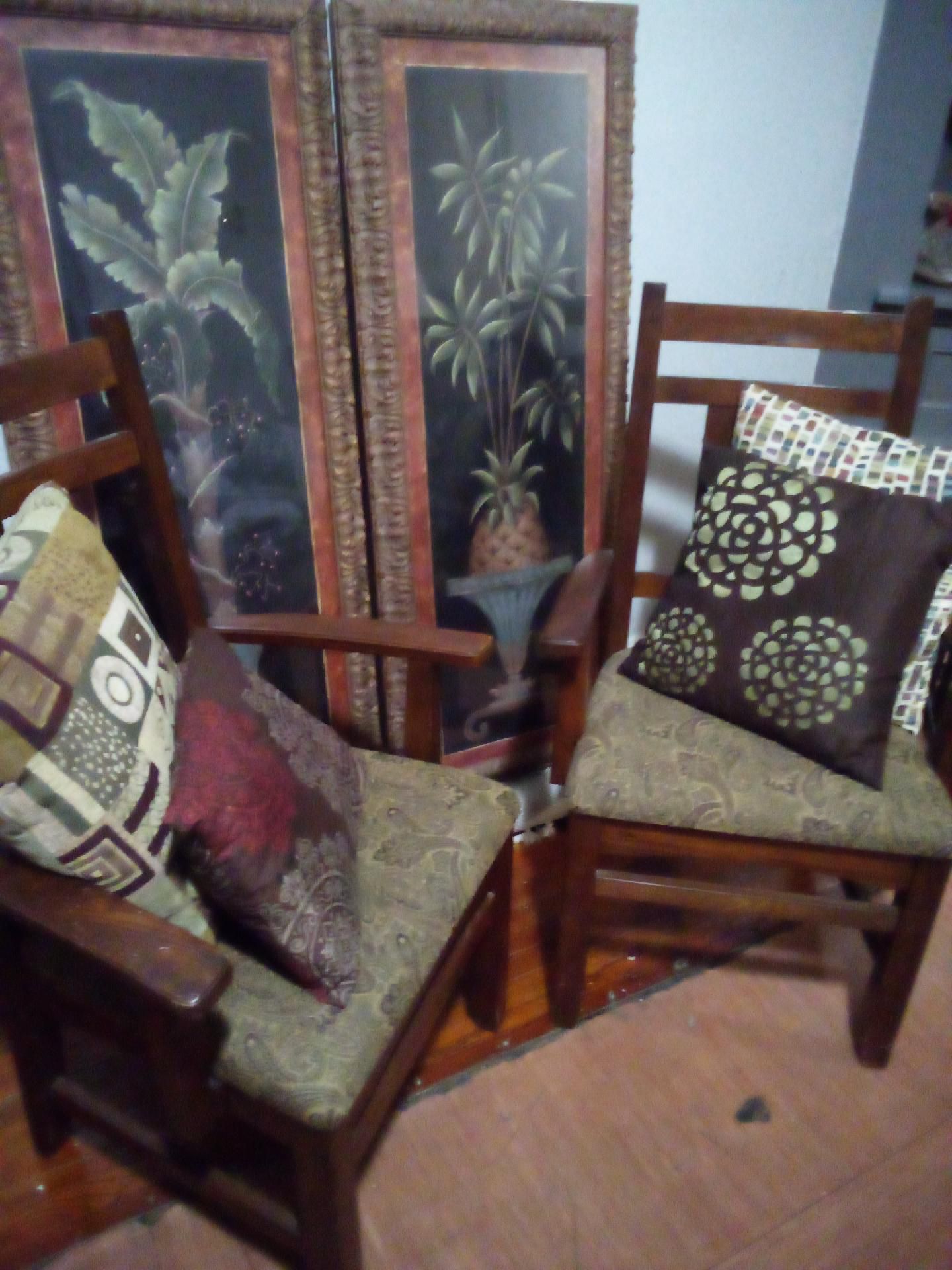 2 Pillows & 2 Chairs 
