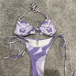 Purple Butterfly Two piece Bikini