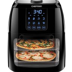 Chefman 6.3-Qt 4-In-1 Digital Air Fryer+, Rotisserie, Dehydrator, Convection Oven, XL Family Size