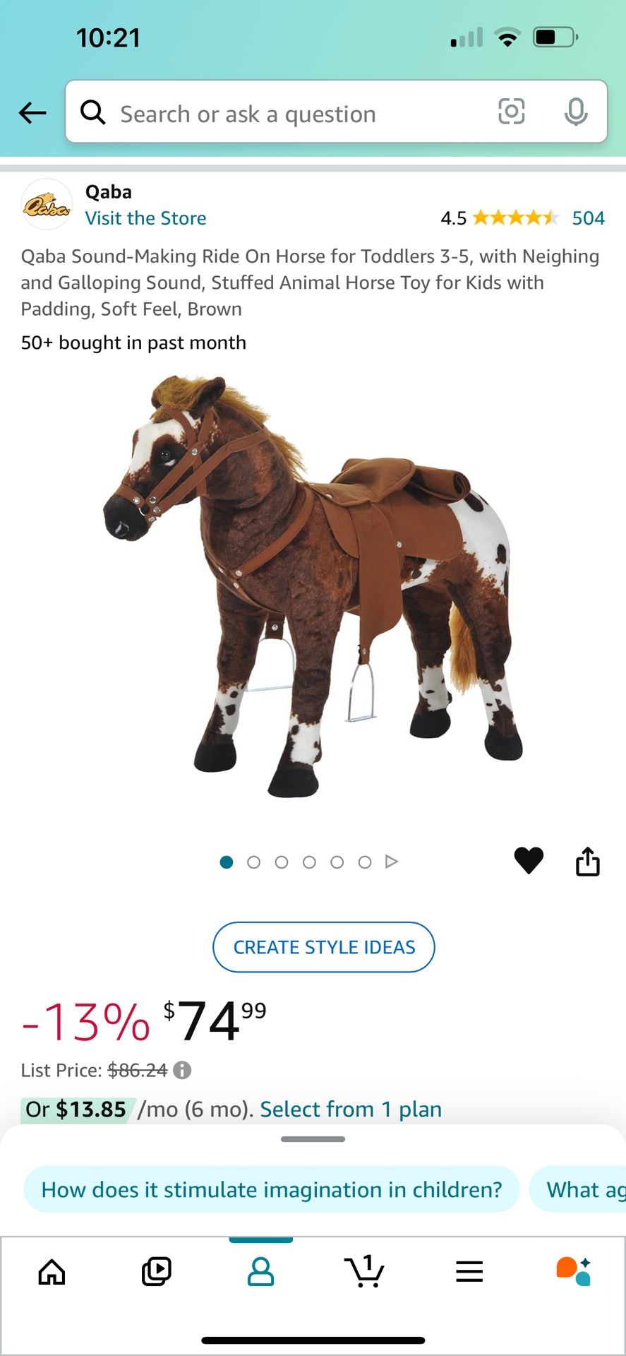 Horse Used For Photo prop