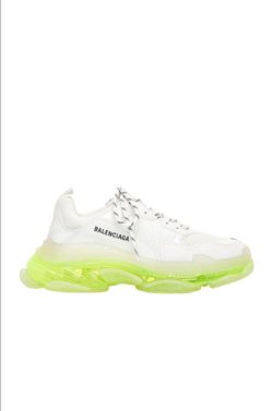 Balenciaga - Triple S Clear Sole Mesh and Leather Sneakers - White Size 39