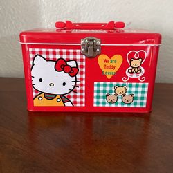 Vintage Hello Kitty Tin Trunk Box