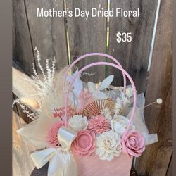 Mothers Day Wood Flower Bags