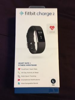 Brand new Fitbit Charge 2. Black. Large.