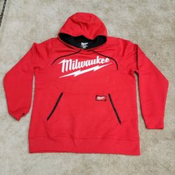 Men's X-Large Red Midweight Long-Sleeve Pullover Hoodie