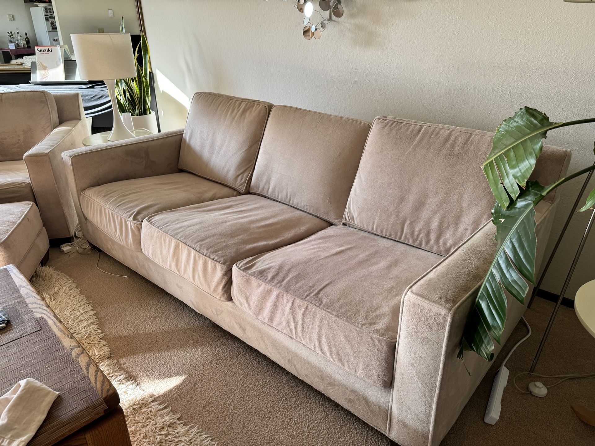 Crate &  Barrel  Sofa and Chair with Ottoman