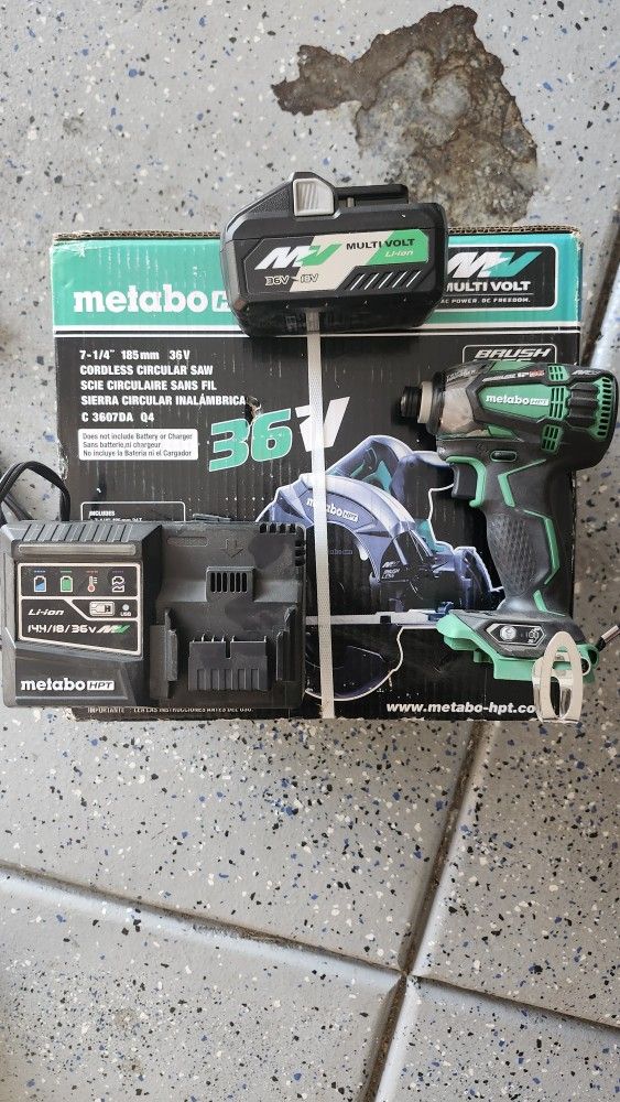 Metabo 36v Circular Saw, Impact Driver, Battery, Charger