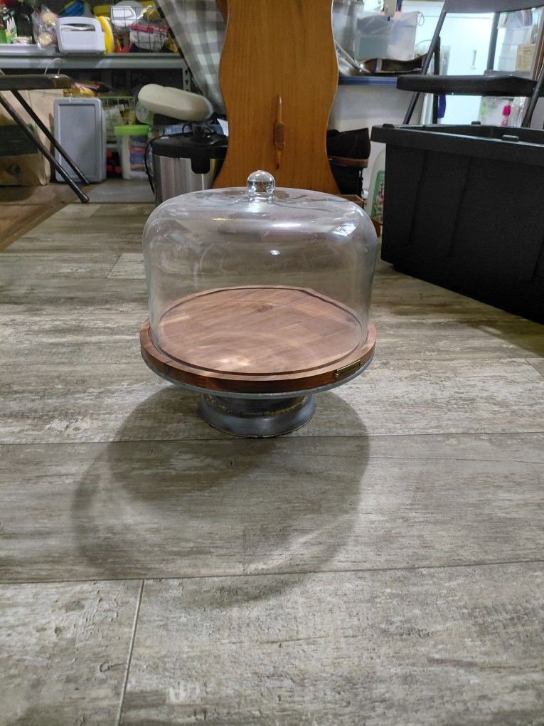 Cake Stand With Glass Dome