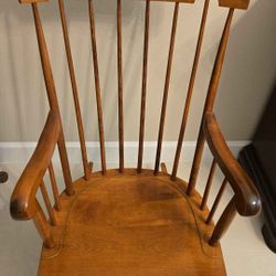 Vintage Solid Rock Maple Rocking Chair 