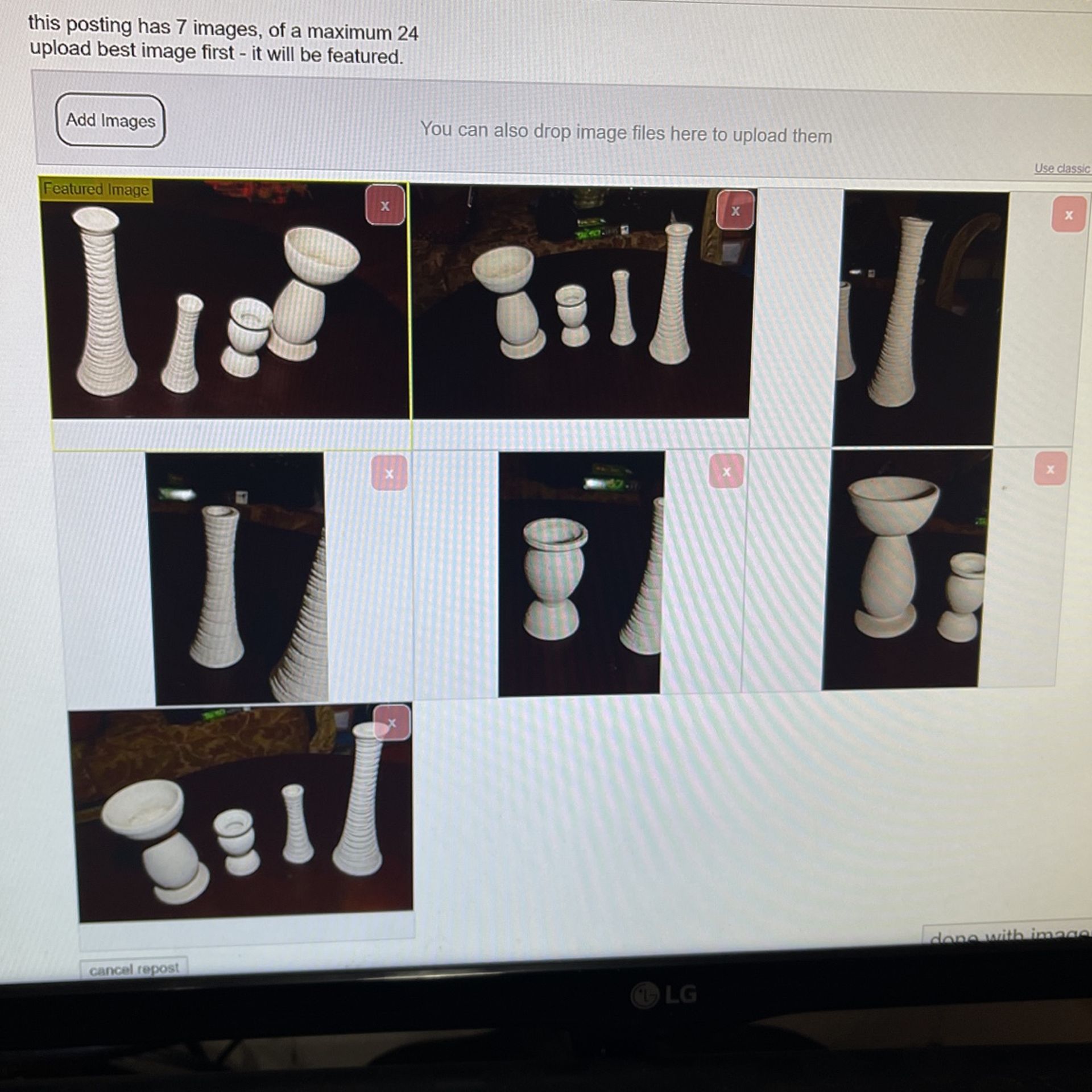 4 Candle Holders -Concrete 