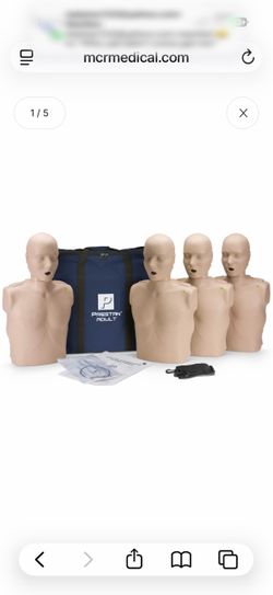 4-Pack Adult CPR Manikin WITH Feedback, MEDIUM TONE, PRESTAN