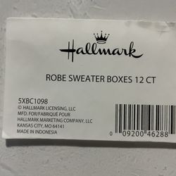 Hallmark sweater size gift box’s 12 Pc. New  
