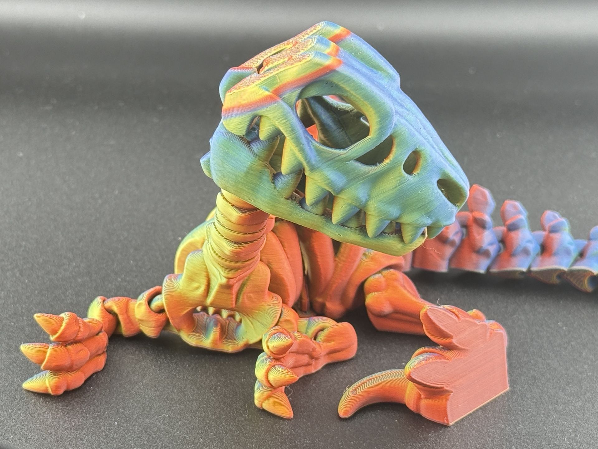 3D Printed Flexible Velociraptor | Wiggly Dinosaur Toy