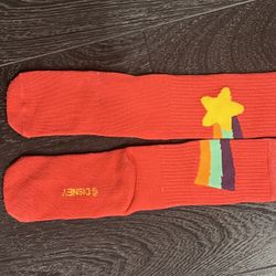 Disney Gravity Falls Mabel Pines Rainbow Star Crew Socks Men size 5-8 Woman 5-10