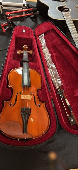 Violin with new bow
