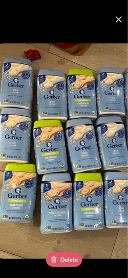 Gerber baby cereal food.   1.6$