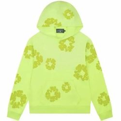 Denim Tears Mono Cotton Wreath Hoodie 'Neon Green'