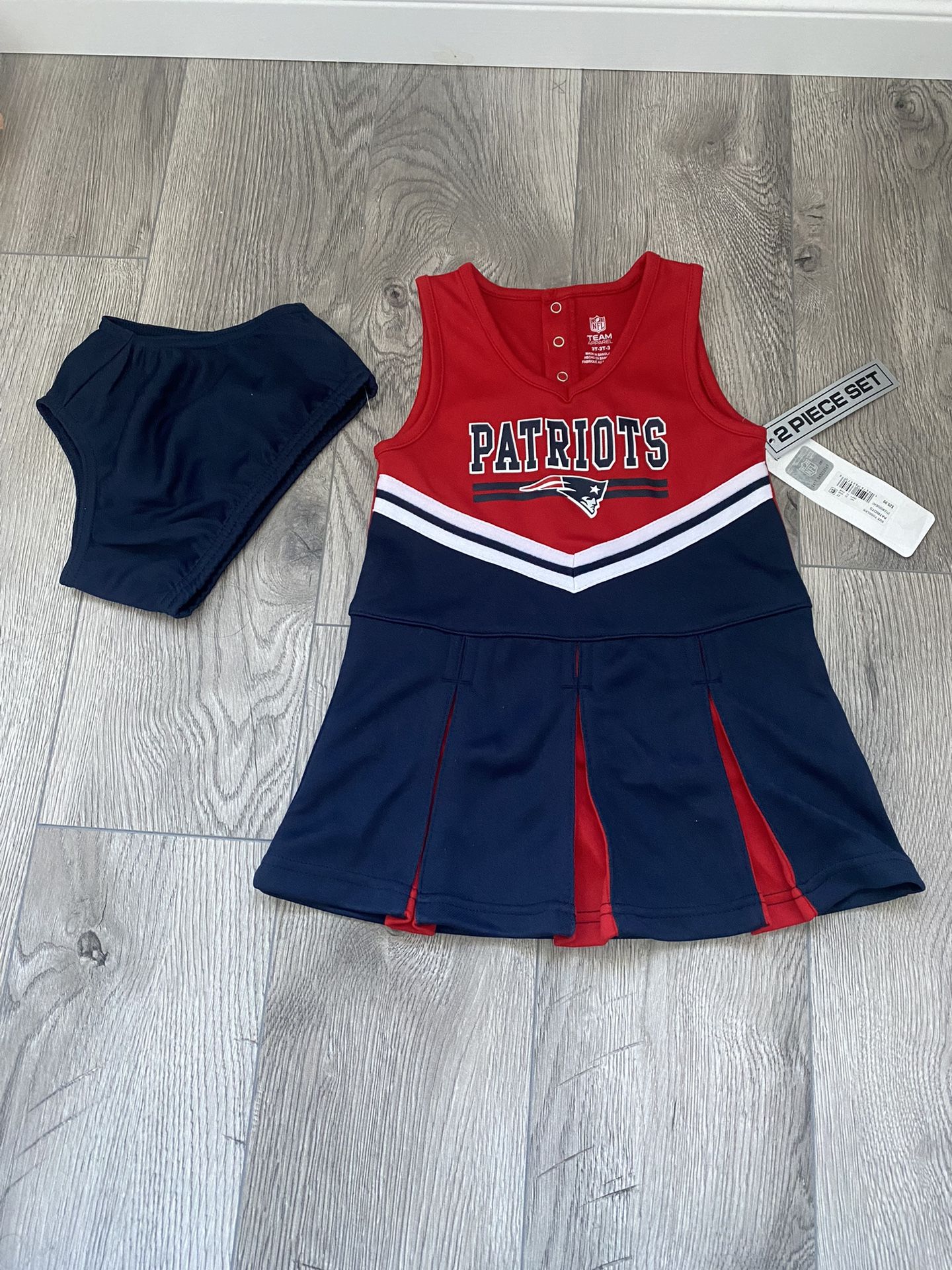 NFL New England Patriots toddler girls 2-Piece cheerleading dress new with tag