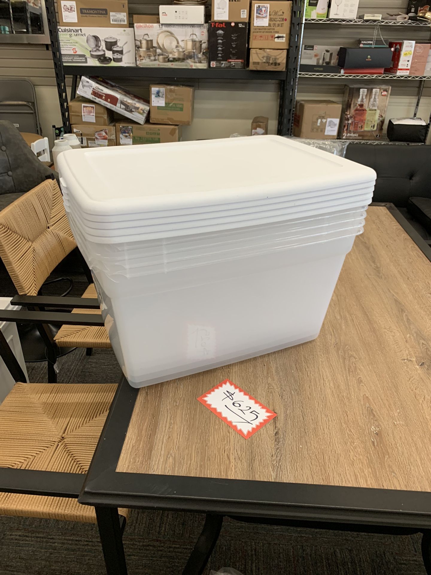 Sterilite 58 qt. Storage Box Plastic, White